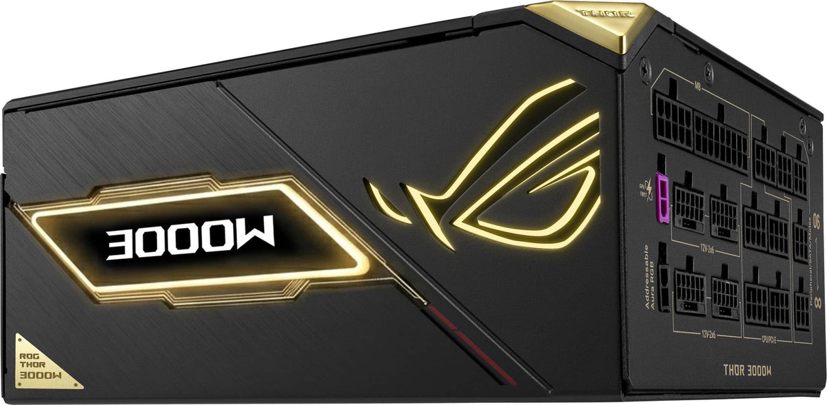ASUS - ROG Thor 3000W 80 Plus Titanium Fully Modular ATX 3.1 PCIe 5.1 Power Supply with Dual-Voltage Adaptive Design - 20th Edition