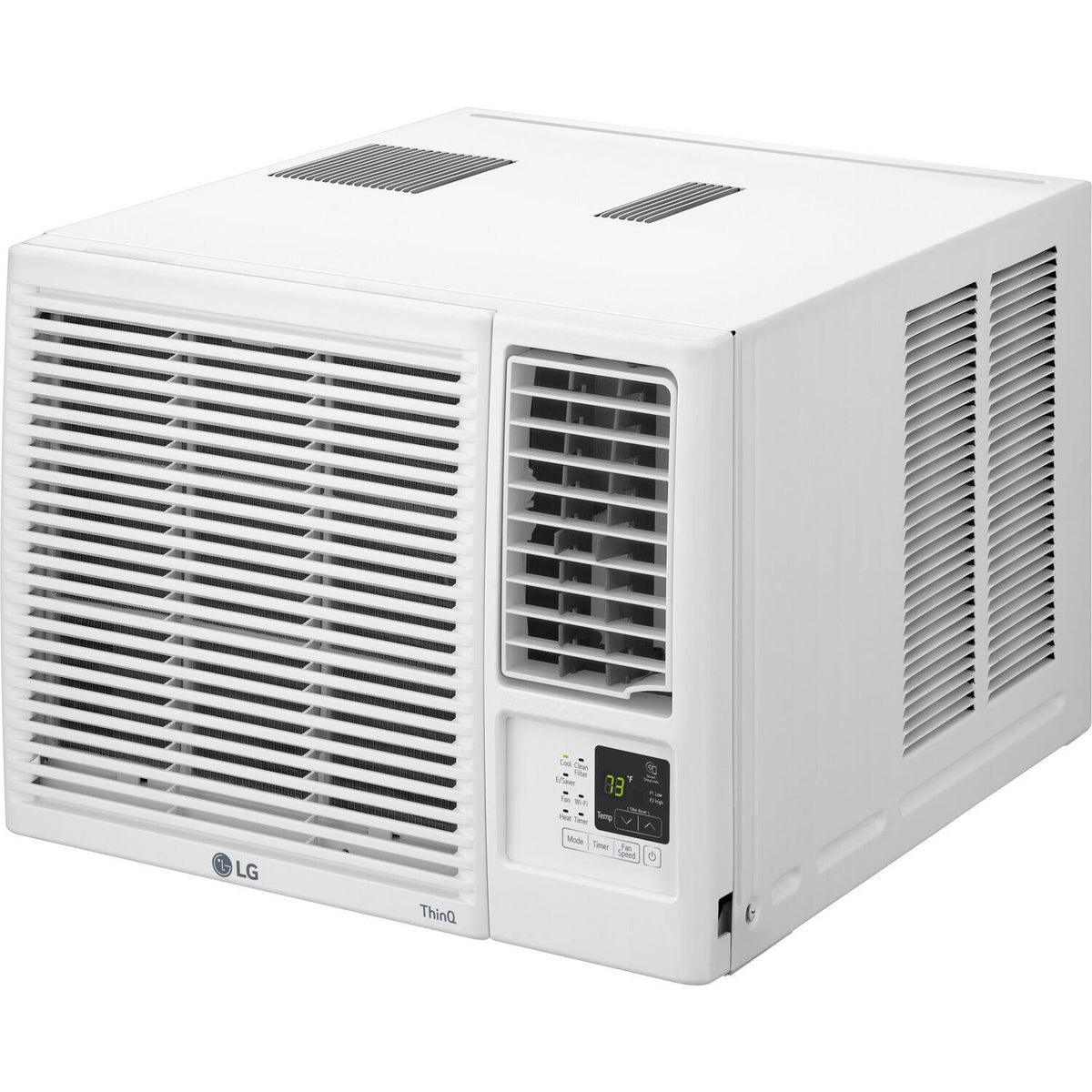 LG - 570 Sq. Ft. 12,200 BTU Window Air Conditioner with Supplemental Heat Function - White
