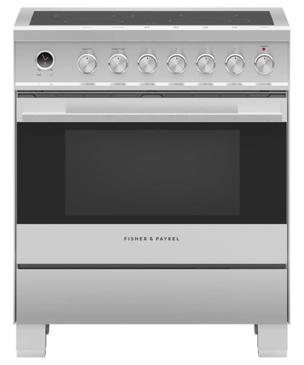 Fisher & Paykel - 30 in. Wide 4 Elements Contemporary Electric Range - Stainless Steel