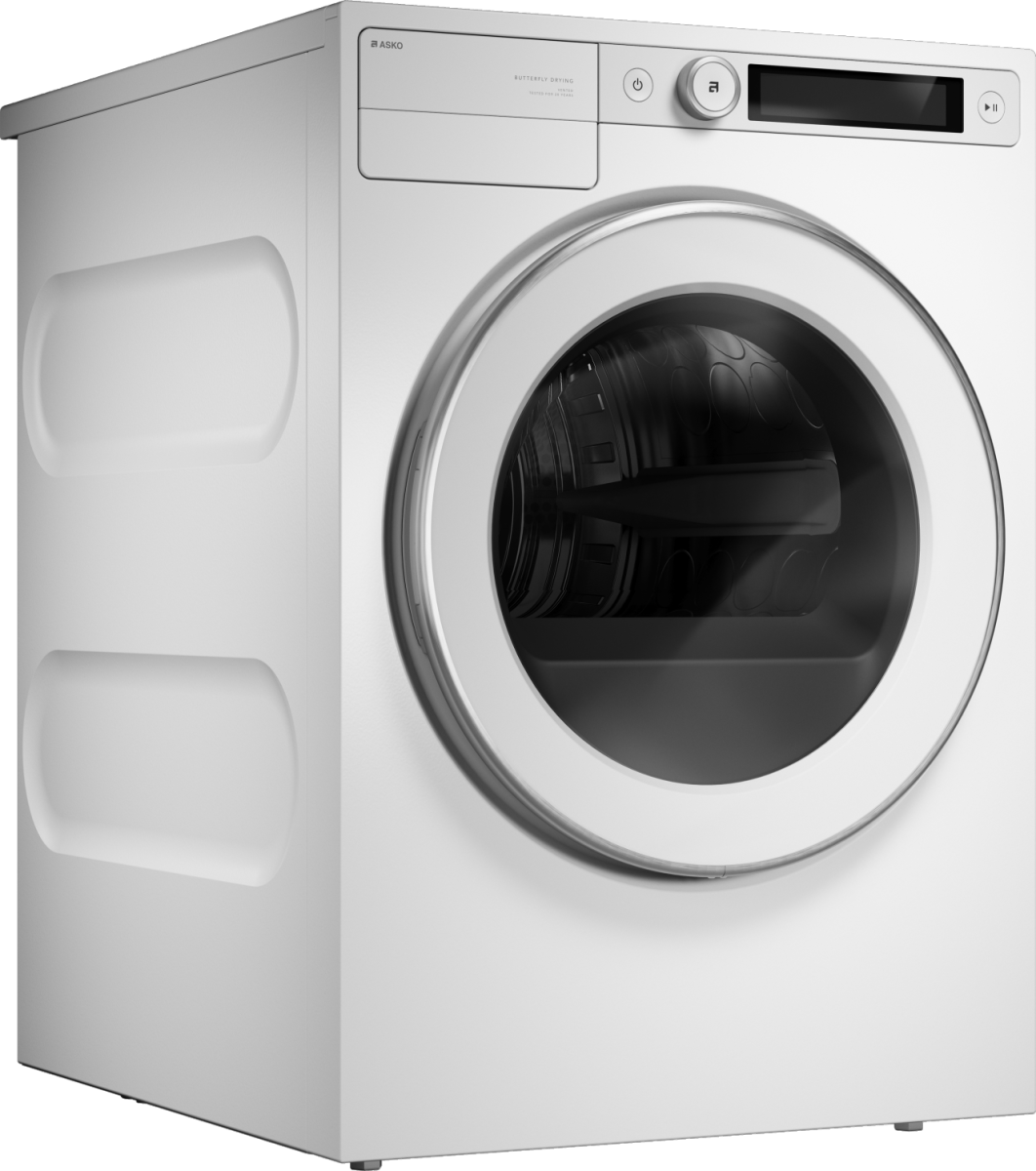 Asko - 5.2 cu. ft. Stackable Electric Vented Dryer - Butterfly Drying System, Soft Drum Technology, 18 Programs – - White