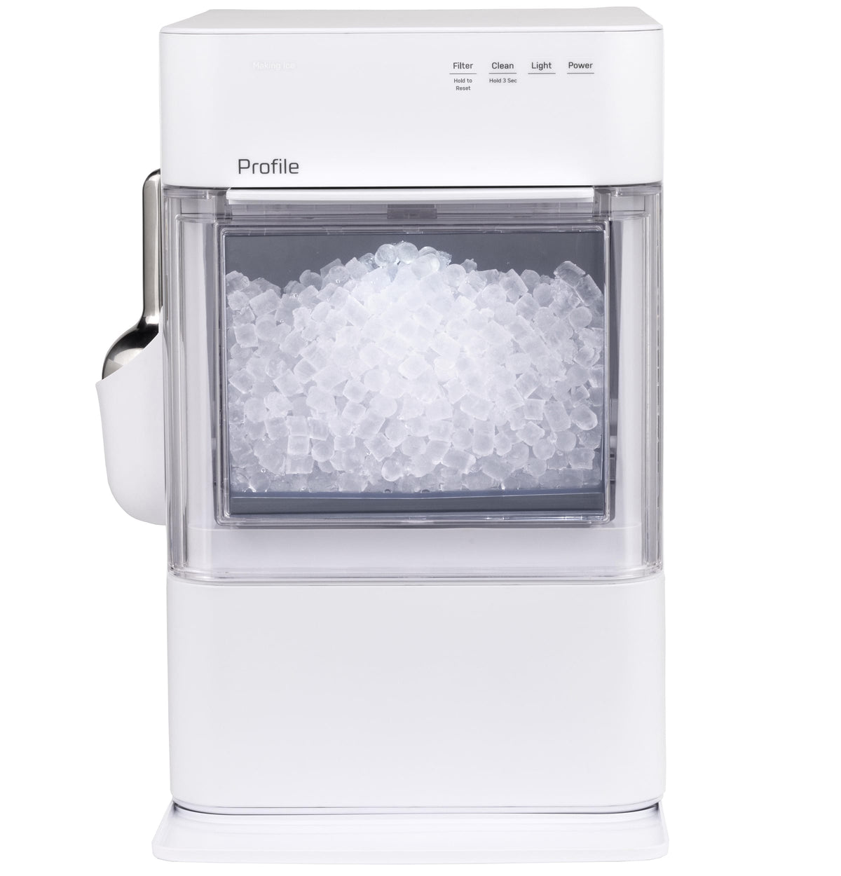 GE Profile - Opal 2.0 Ultra Nugget Ice Maker with Scale Inhibiting Filter - Stone White