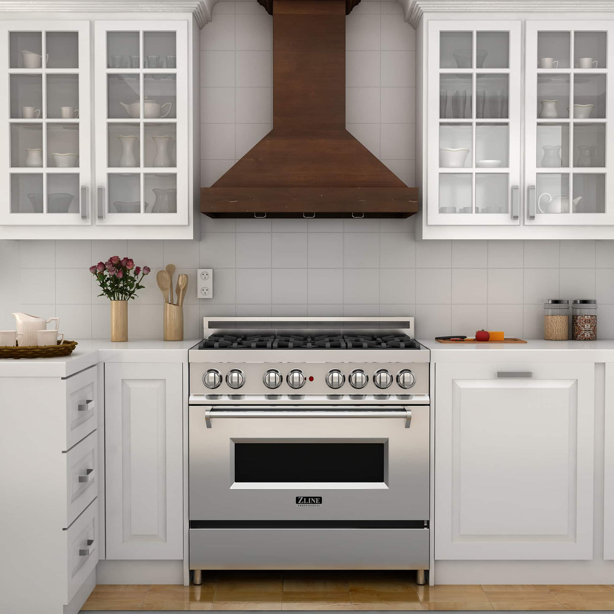 ZLINE - 48 inches - Externally Vented - Wall Range Hood - Walnut