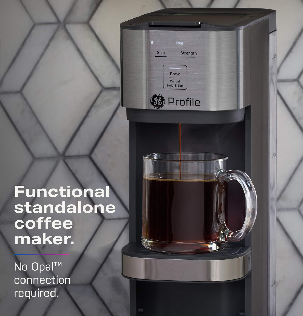GE Profile - Brewpal Single-Serve Coffee Maker - Stainless Steel