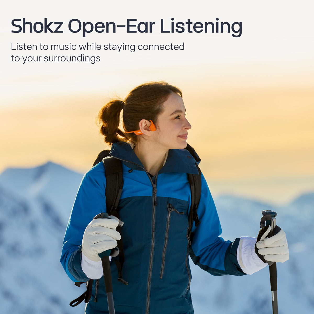 Shokz - OpenRun Pro 2 Mini Wireless Bone Conduction Open-Ear Bluetooth Sports Headphones - Orange
