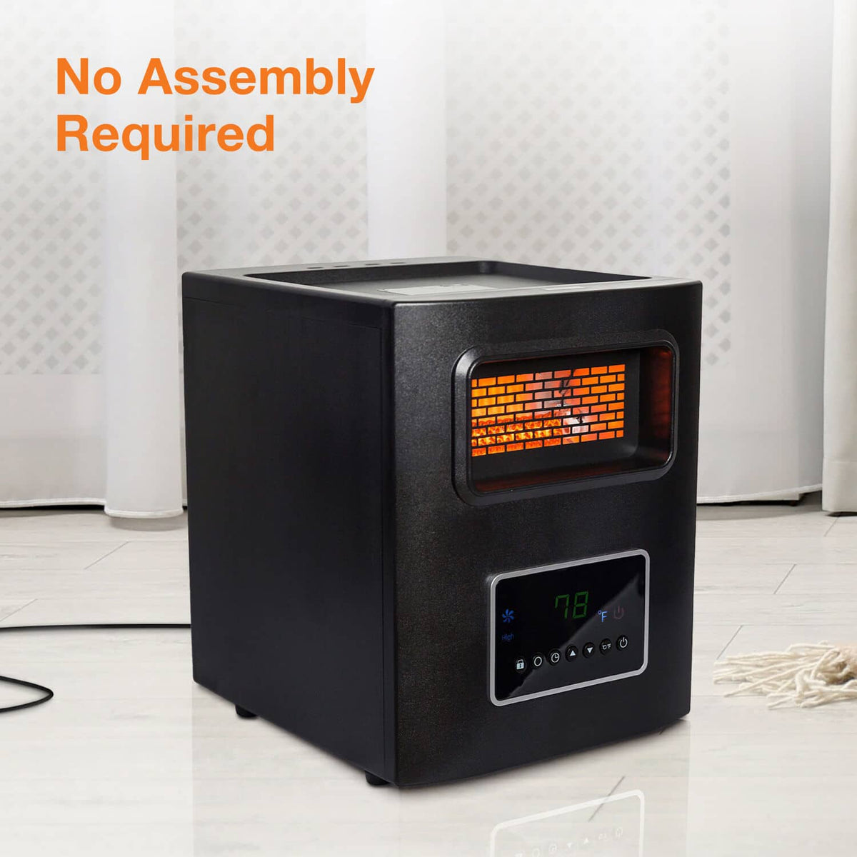 Lifesmart - 4-Wrapped Element Infrared Heater with USB Charging - Black