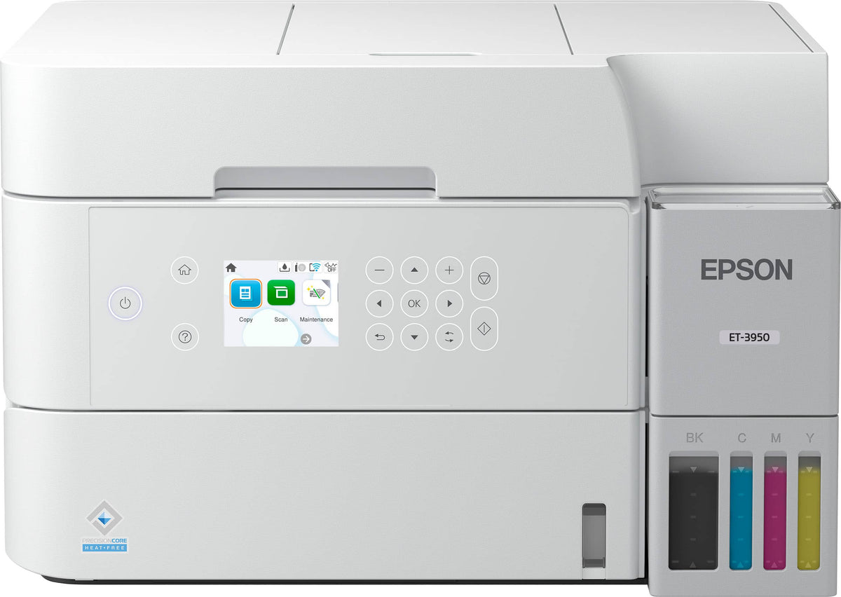 Epson - EcoTank ET-3950 Wireless All-in-One Color Supertank Inkjet Printer - White