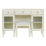 Multi Functional 2 In 1 Vanity Desk With Flip Top Mirror Material - White Oak