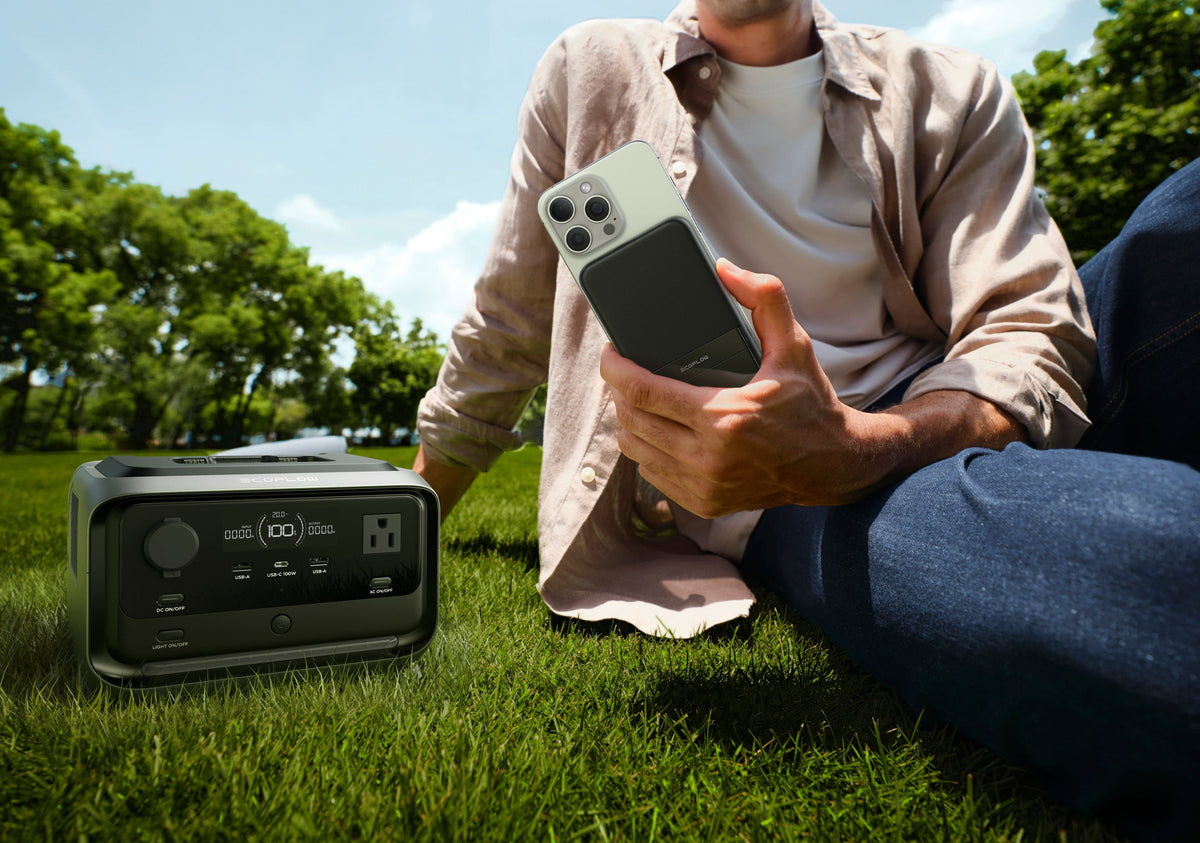 EcoFlow - River 3 Plus (Wireless) Portable Power Station (286 Wh Capacity) - Black
