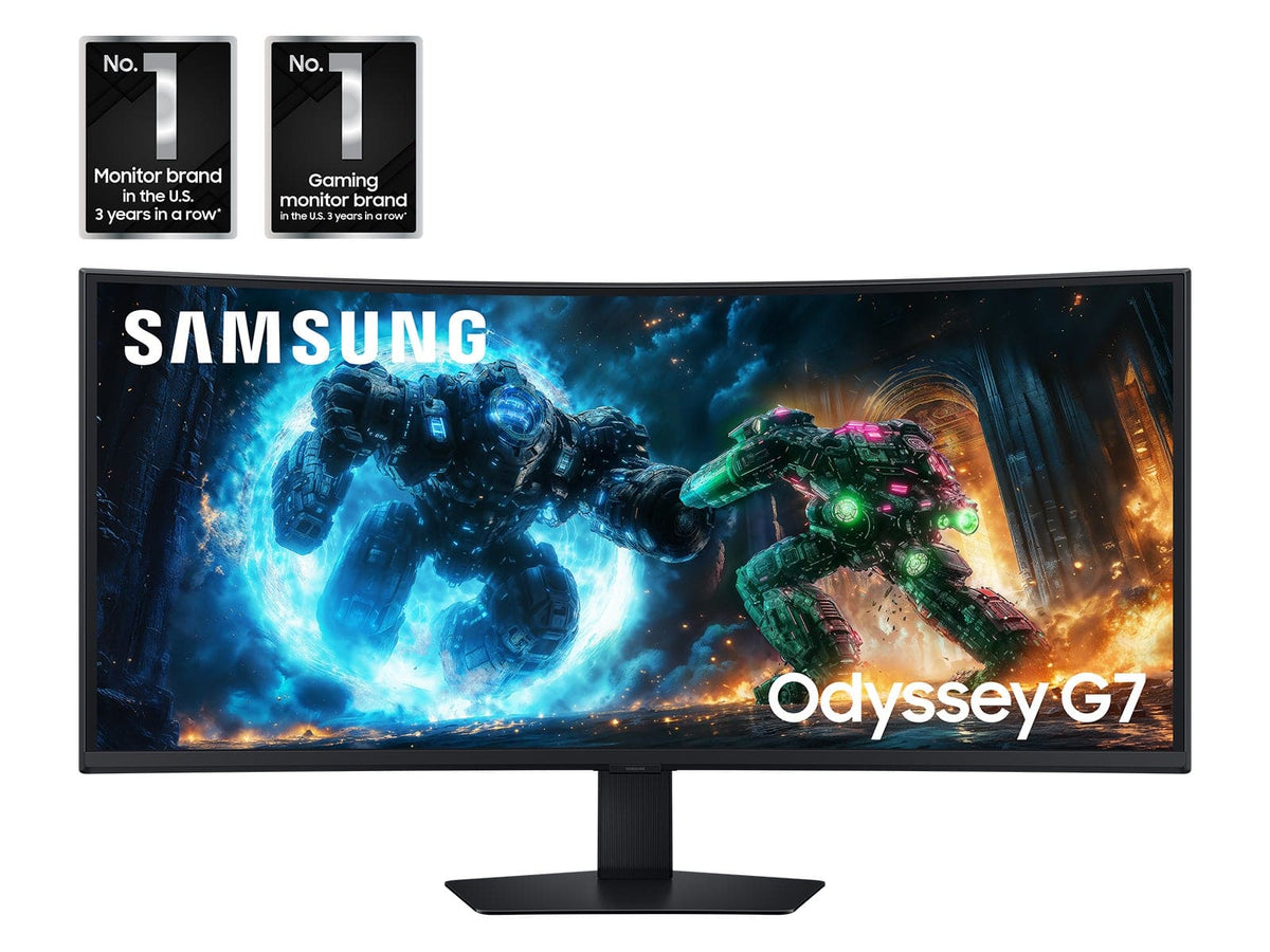 Samsung - 40" Odyssey G75F WUHD 180Hz 1ms AMD FreeSync Prem Pro Curved Gaming Monitor with HDR 600 (DisplayPort, HDMI) - Black