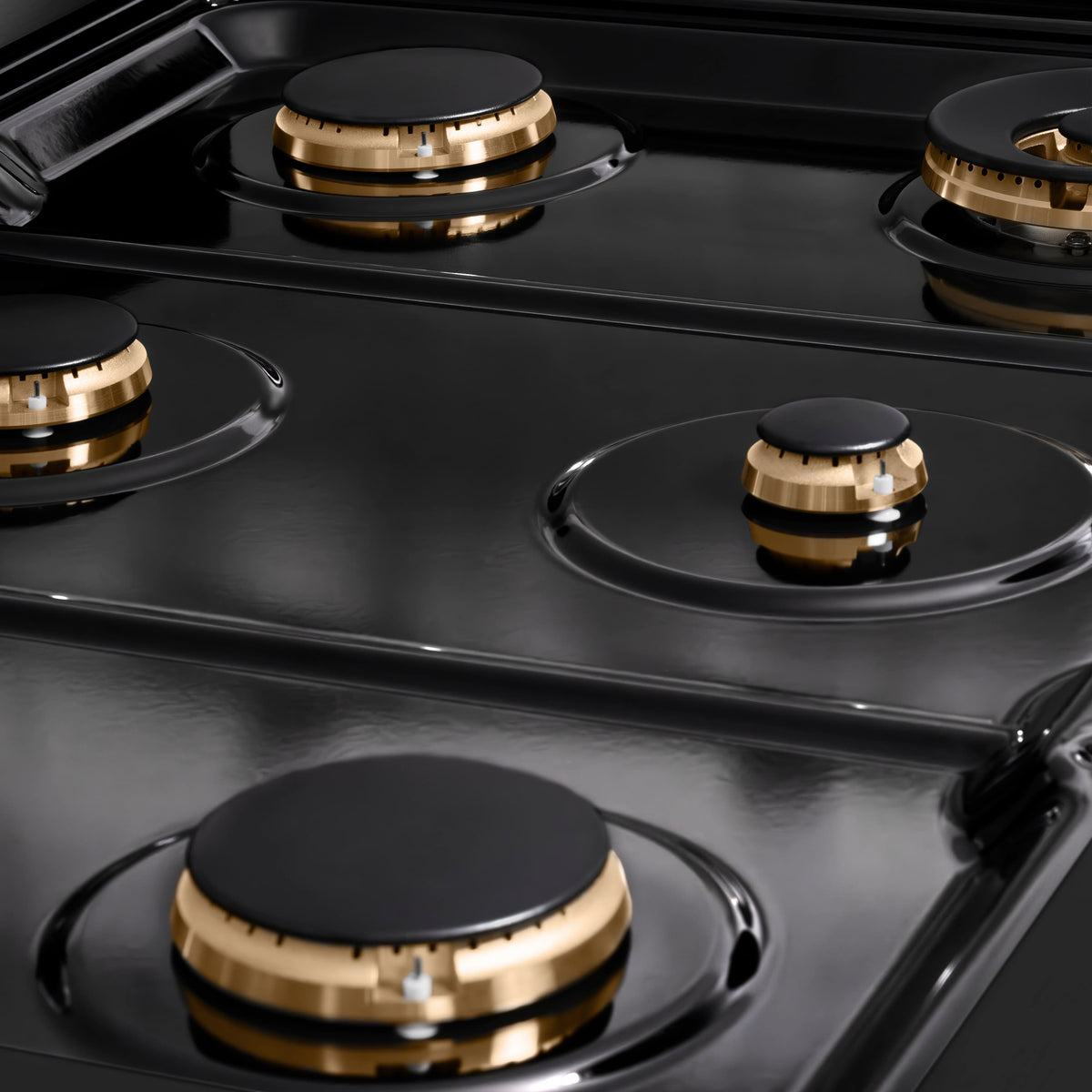 ZLINE - 36 in. Wide 6 Burner Paramount Gas Rangetop with  (SRTB-BR-36) - Black Stainless Steel