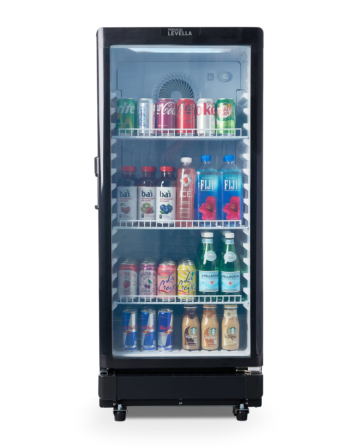 Premium Levella - 21 in. Wide 6.0 Cu. Ft. Single Door Display Refrigerator - Black