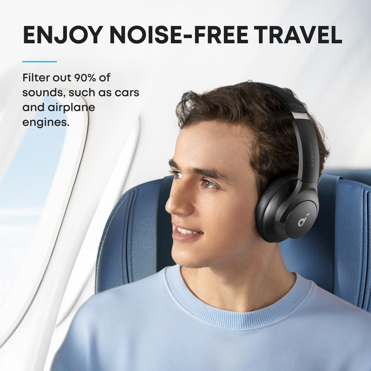 Anker - Soundcore Q20i Plus Over-Ear Bluetooth Headphones - Black