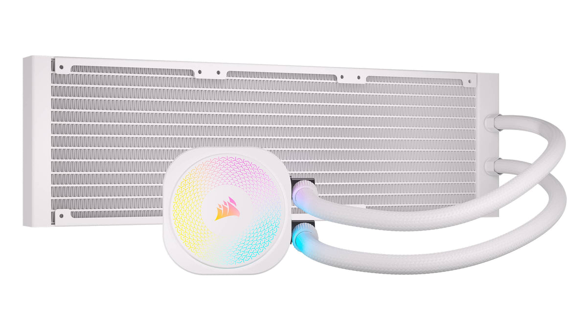 CORSAIR - iCUE LINK TITAN 360 RX Liquid CPU Cooler with RGB Lighting - White