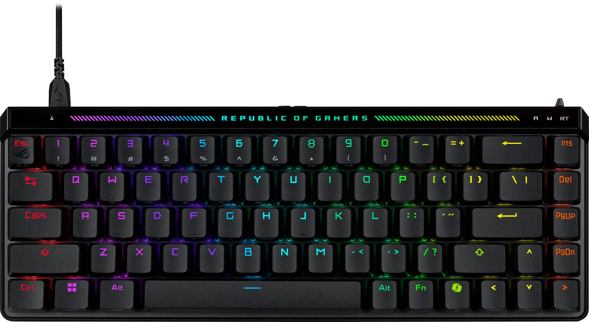 ASUS - ROG Falchion Ace 65% Wired Analog Gaming Keyboard with ROG HFX Magnetic Switches and Rapid Trigger Toggle - Black