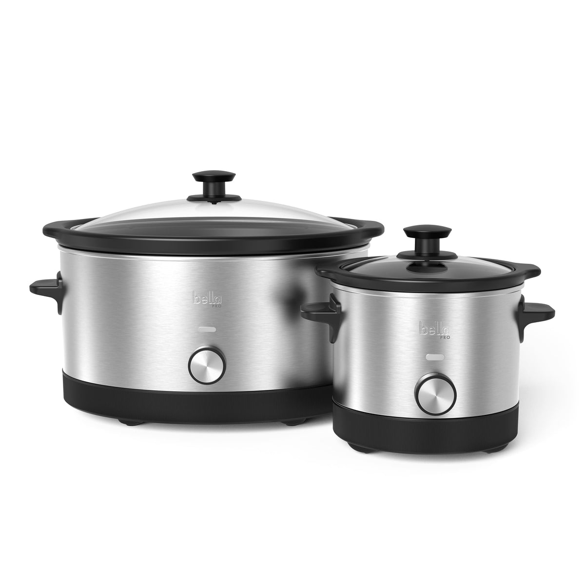 bella PRO - 6-qt. & 2-qt. Slow Cooker Duo - Stainless Steel