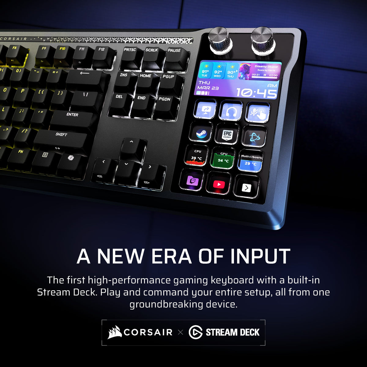 CORSAIR - GALLEON 100 SD Stream Deck-Integrated Mechanical Gaming Keyboard - Black