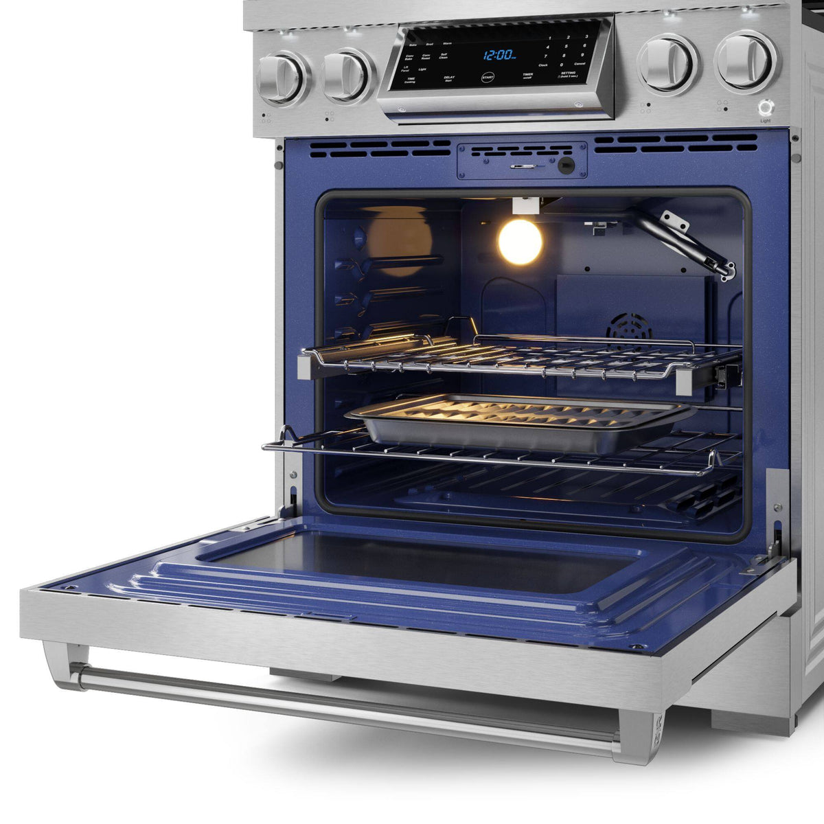 30 in. Wide 4 burner Gordon Ramsay Series by Thor Kitchen 4.55 Cu. Ft Freestanding Liquid Propane Gas Range - Stainless Steel