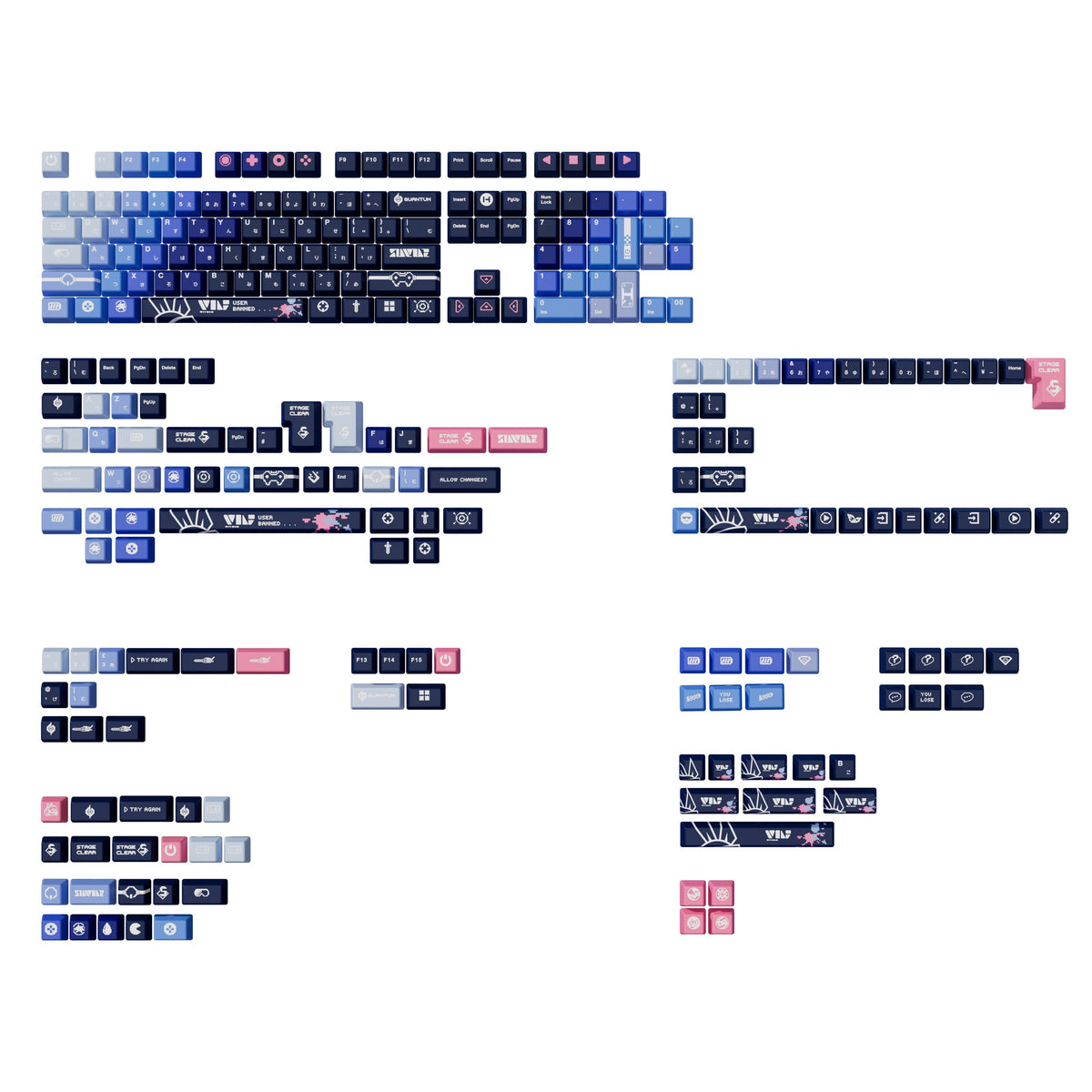 HYTE - Official Star Rail: Silver Wolf Keycap Set and Mouse Pad - Purple