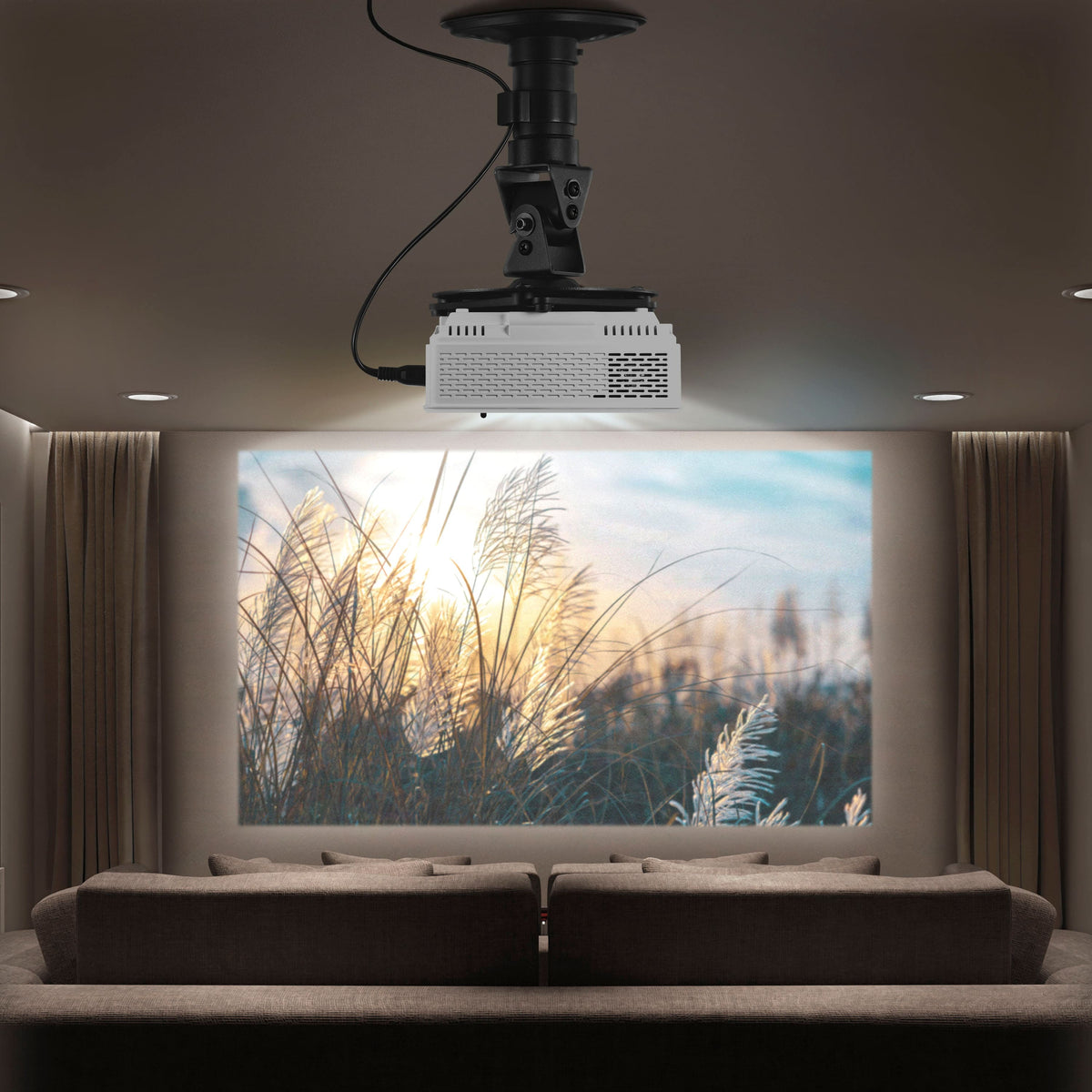 Insignia™ - Universal Projector Ceiling Mount - Black