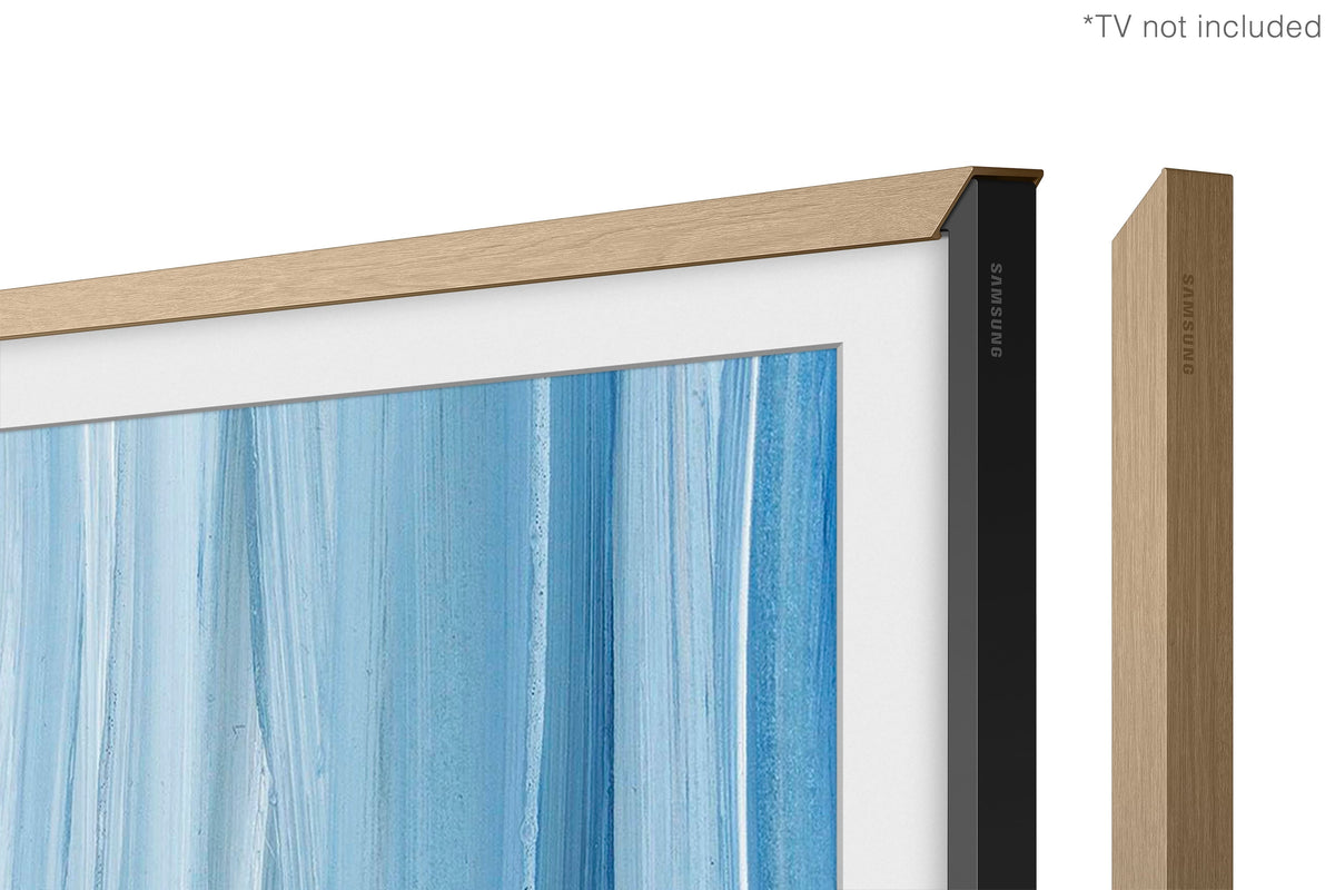 Samsung - 43" The Frame Customizable Bezel - Modern - Teak