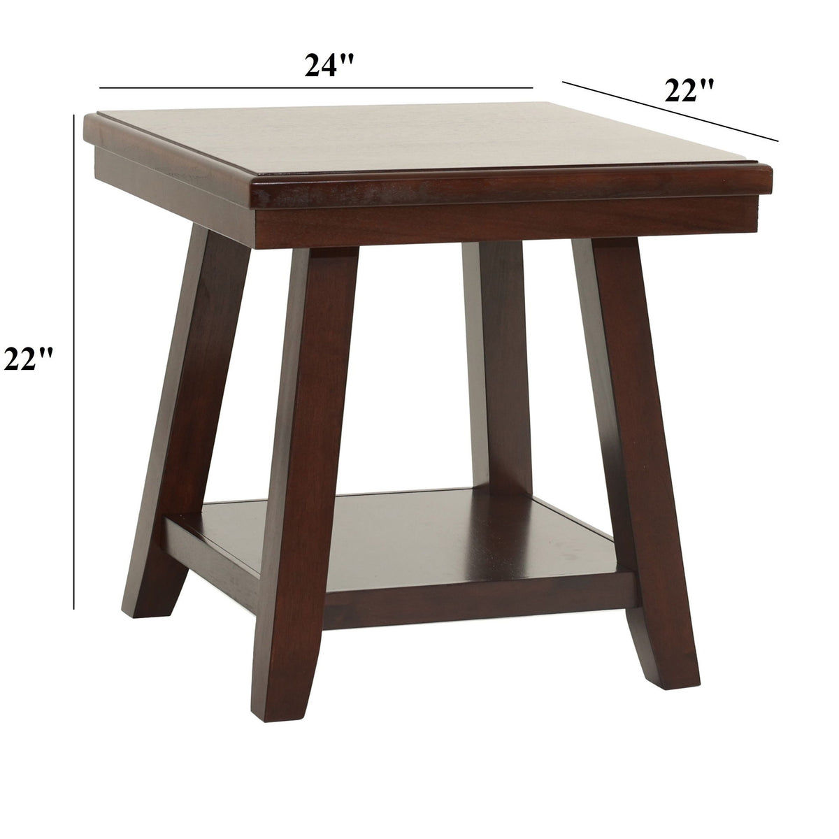 Mesa con estante de almacenamiento debajo