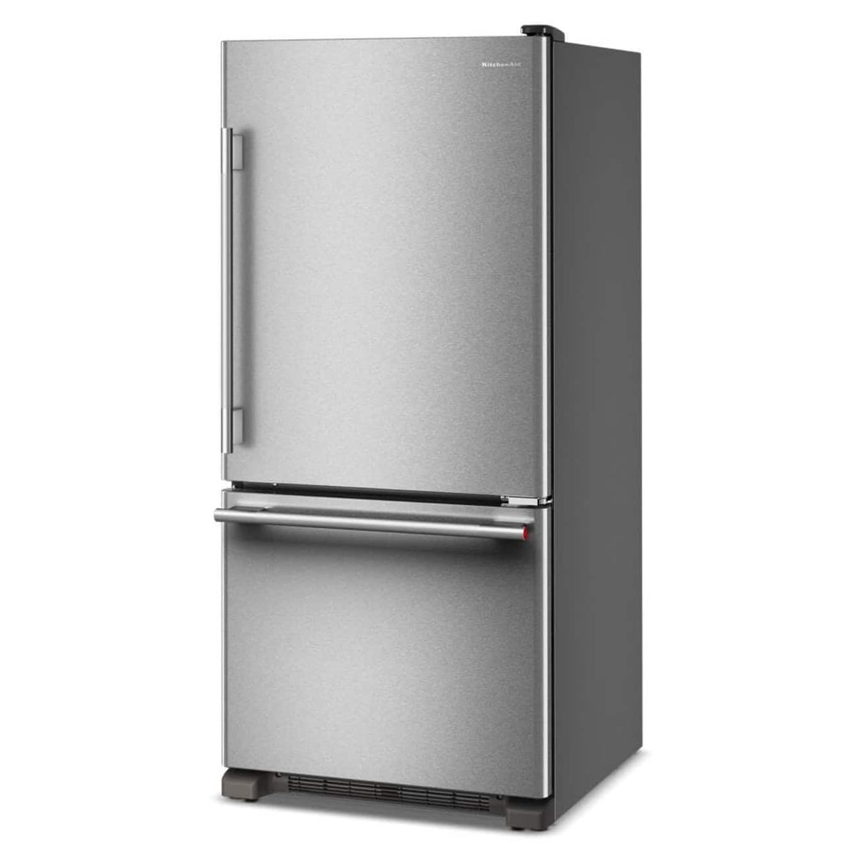 KitchenAid - 19 Cu. Ft. 30-Inch Standard-Depth Bottom Mount Refrigerator with Right Door Swing - Stainless Steel