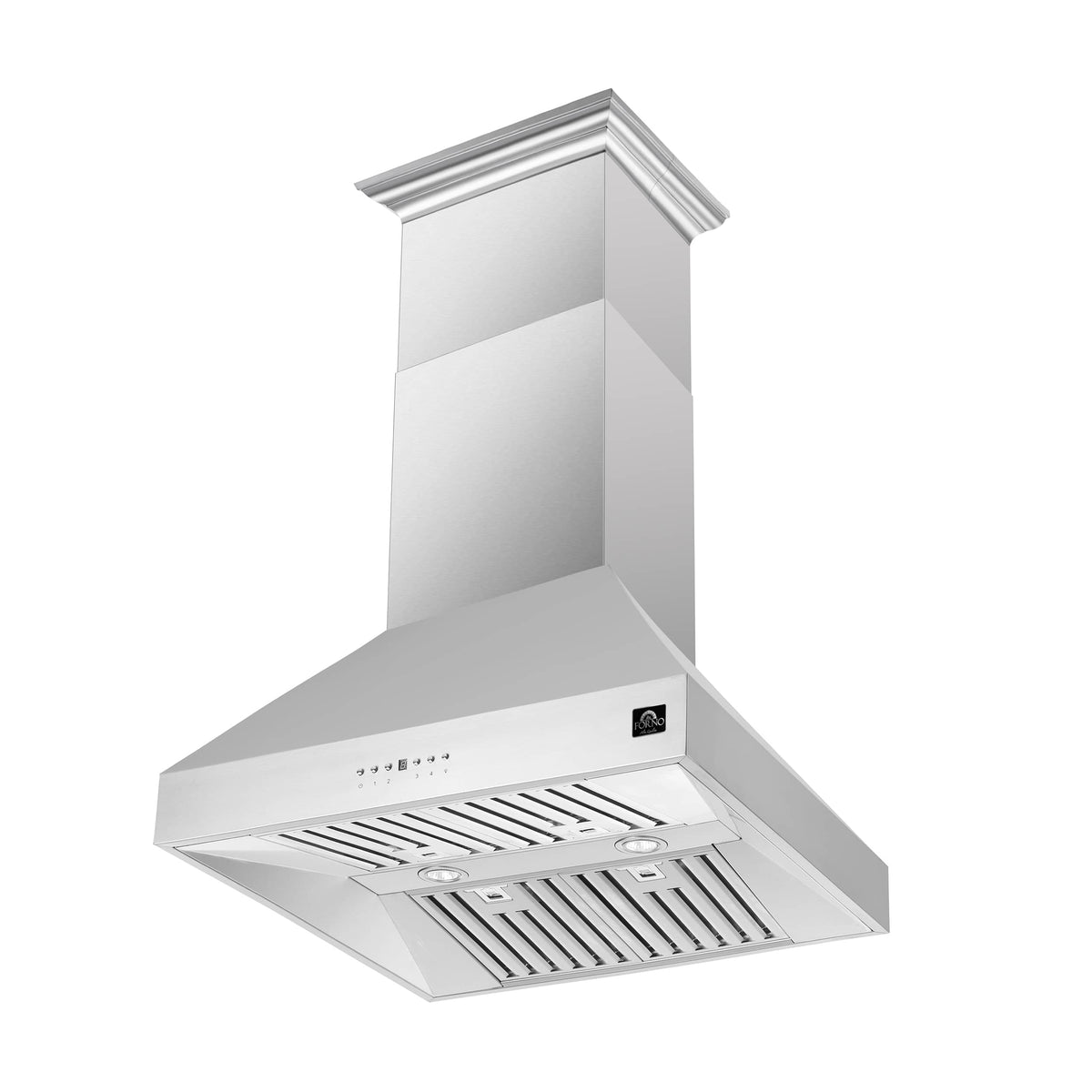 Forno Appliances - 36 inches - Externally Vented - Island Range Hood - Stainless Steel
