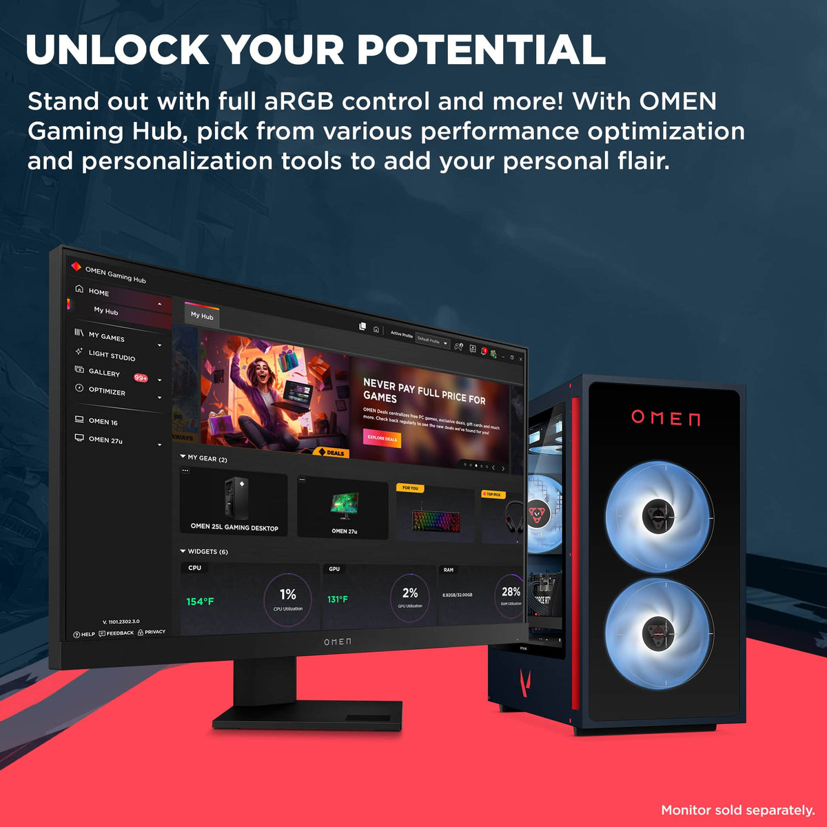 HP OMEN - 35L VALORANT Ltd. Ed. Gaming Desktop - Intel Core i7-14700F 2024 - 16GB Memory - NVIDIA GeForce RTX 5060 Ti - 1TB SSD - Navy