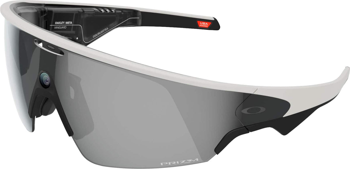 Oakley Meta - Vanguard with Meta AI, Audio, Photo, Video Compatibility - Prizm Black lenses - White