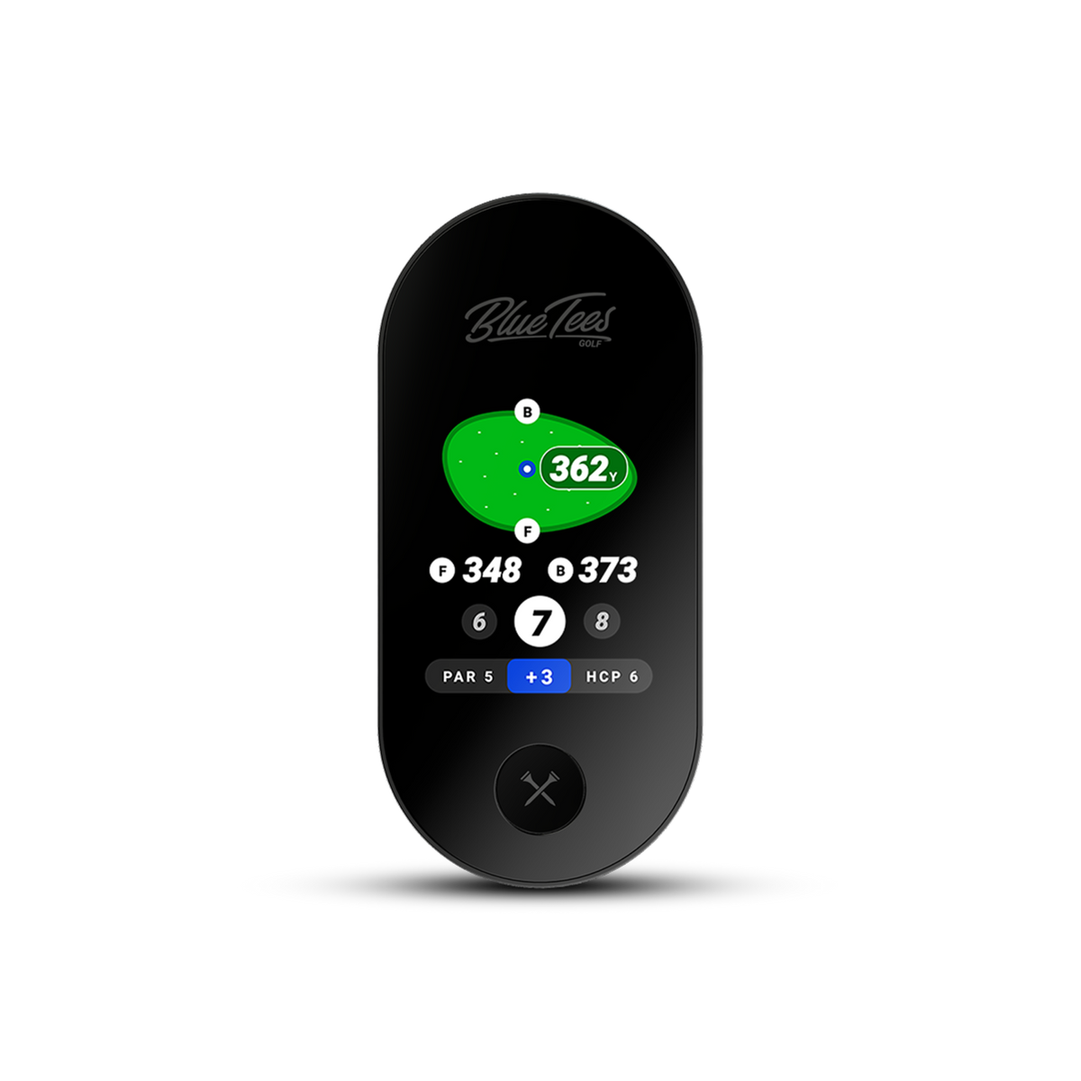 Blue Tees - Handheld Ringer Magnetic Golf GPS with Touchscreen, 40,000+ Courses, Water Resistant & 10+ Hr Battery - Black