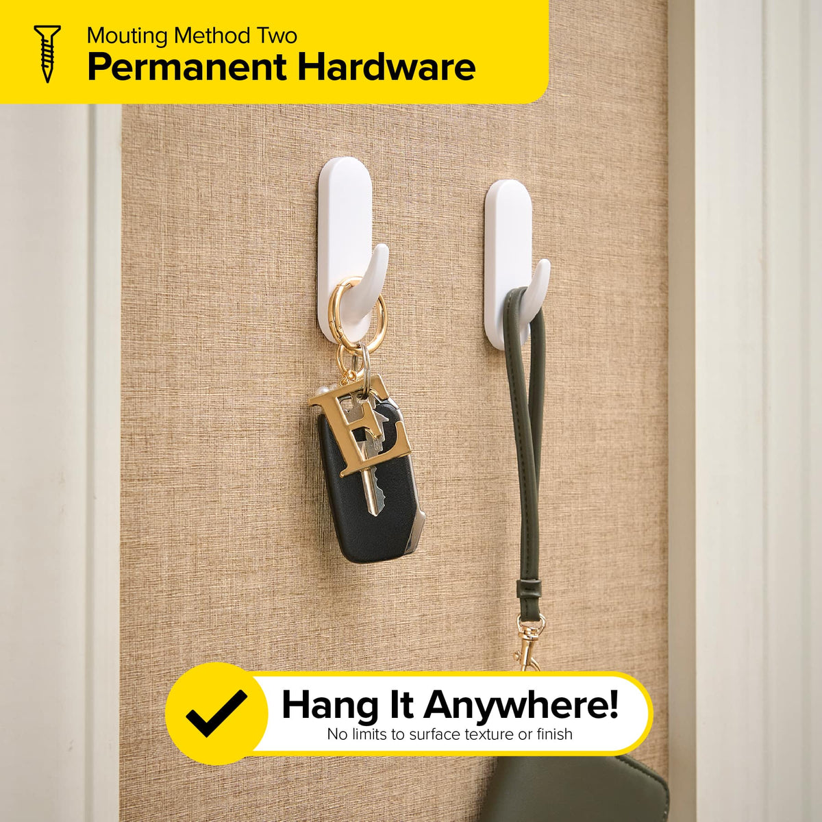 Wrap-It Storage - Handy Hooks 2-Pack Fin Medium - White
