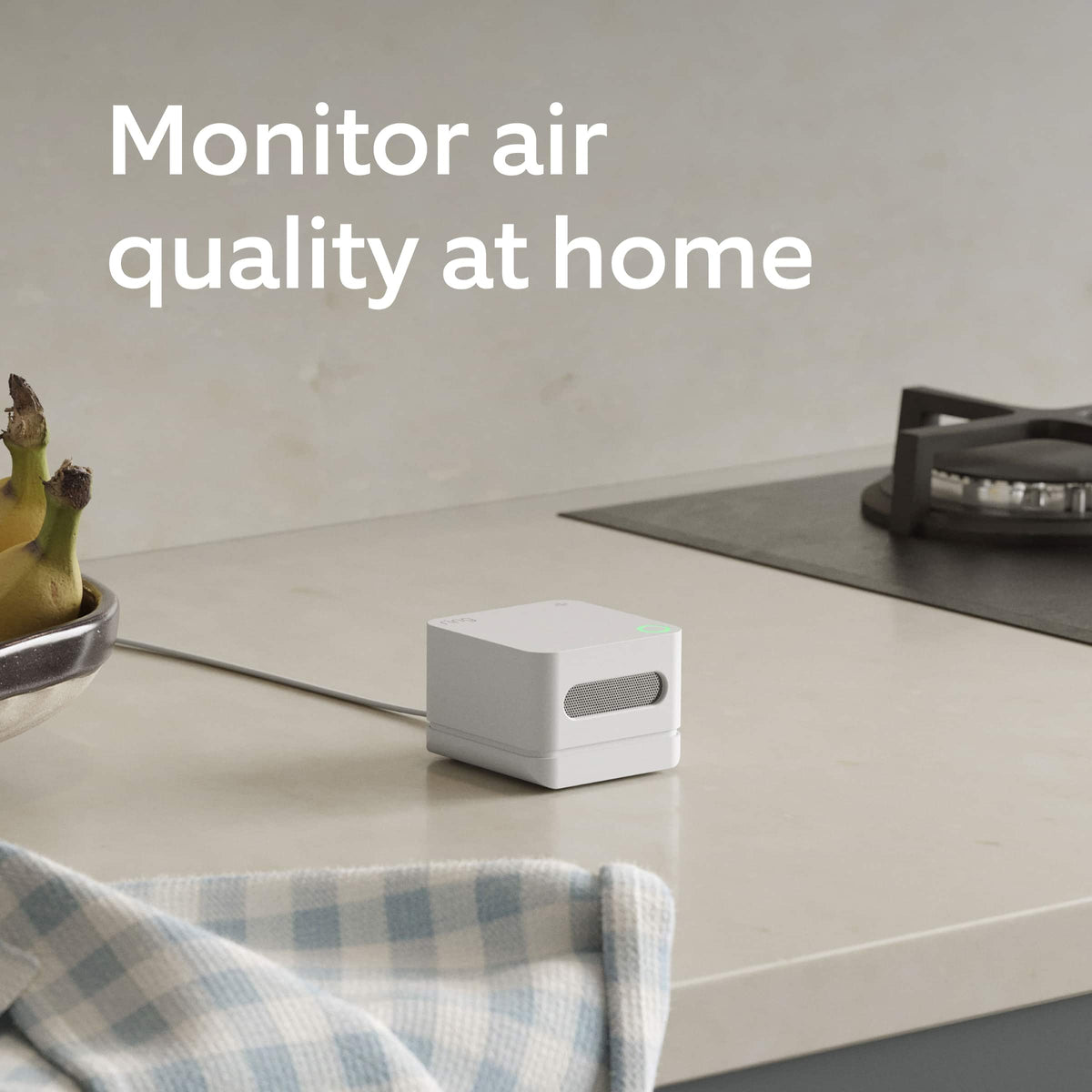Ring - Air Quality Monitor - See what you’re breathing and protect the air quality inside your home - White