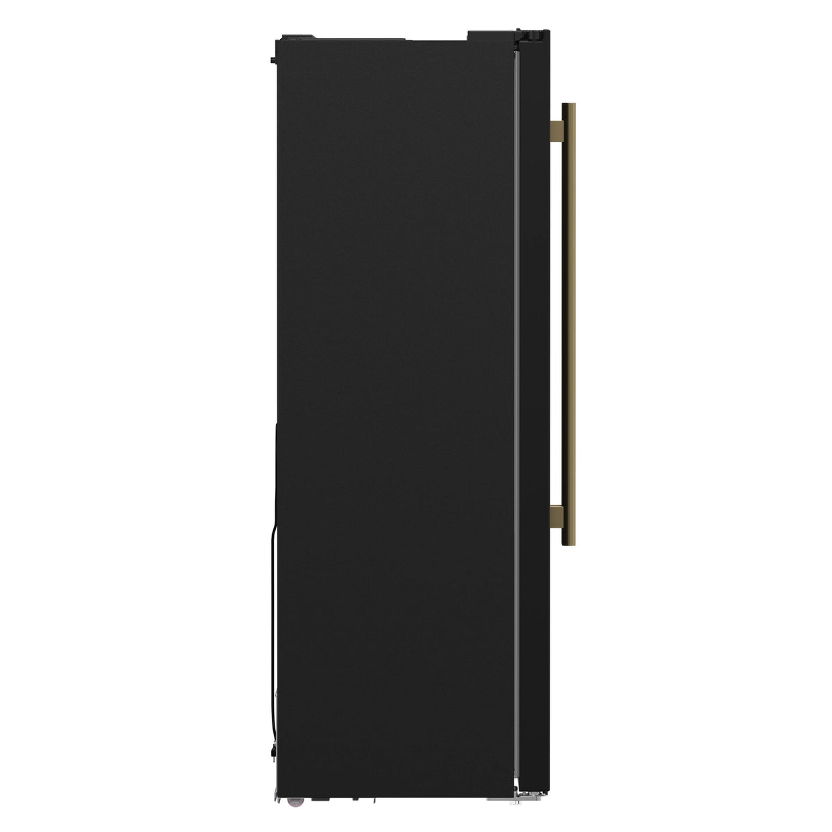 Forno Appliances - 33 in. Wide Salerno 15.6 Cu. Ft. Freestanding Counter-Depth Side-by-Side Refrigerator with Customizable Handles - Black