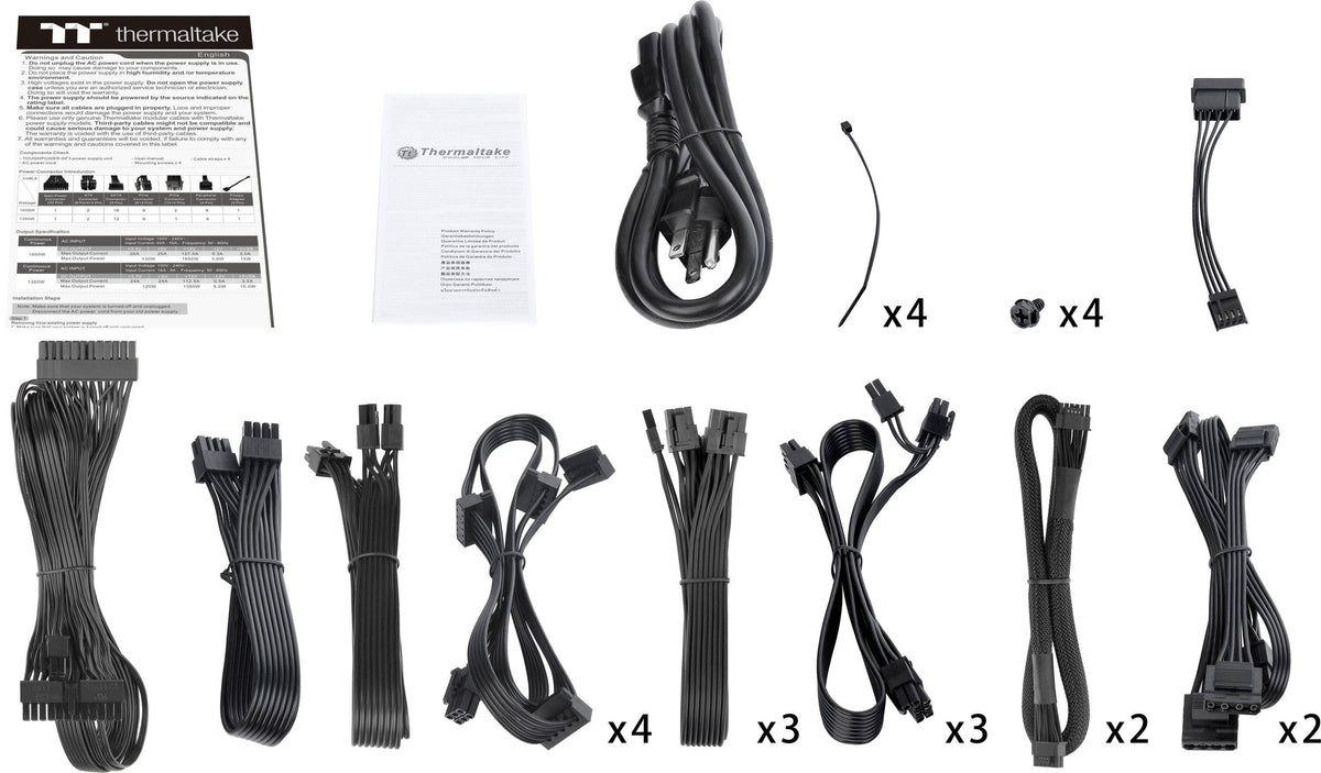 Thermaltake - Toughpower GF3 1650W 80 PLUS Gold PCIe Gen 5 ATX 3.0 Ready Fully Modular Power Supply - Black