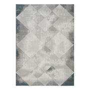 Geometrix - 5'3" X 7'3" Area Rug & Geometric, 3D Effect - Ivory / Gray - Polyester