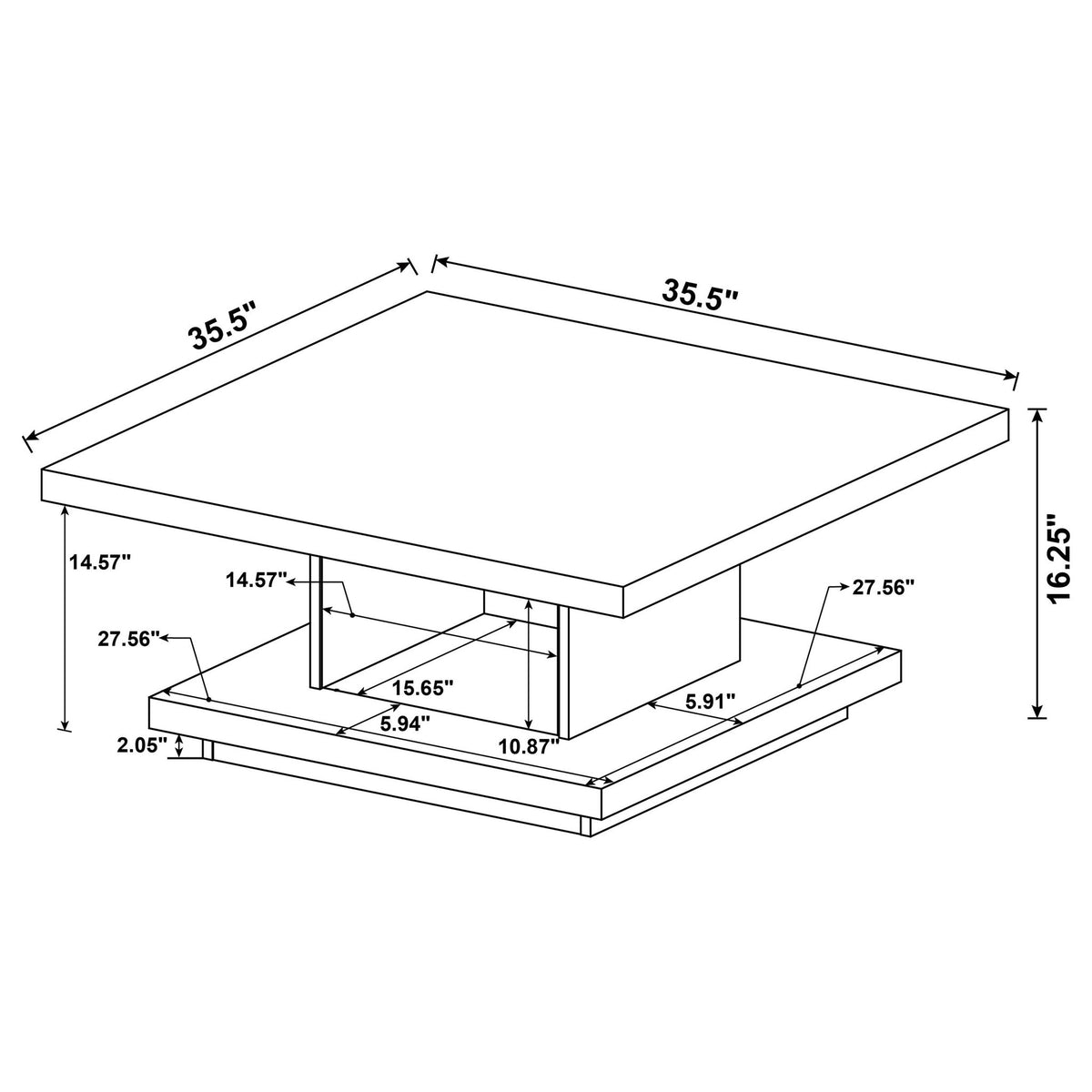 Square Coffee And End Table Set