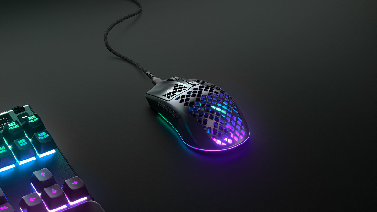 SteelSeries - Aerox 3 Super Light Honeycomb Wired RGB Optical Gaming Mouse - Wired - Onyx