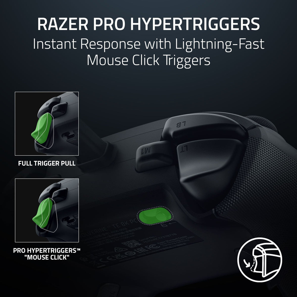 Razer - Wolverine V3 Tournament Edition 8K Wired Gaming Controller with TMR Thumbsticks and Swappable Caps for PC - Black
