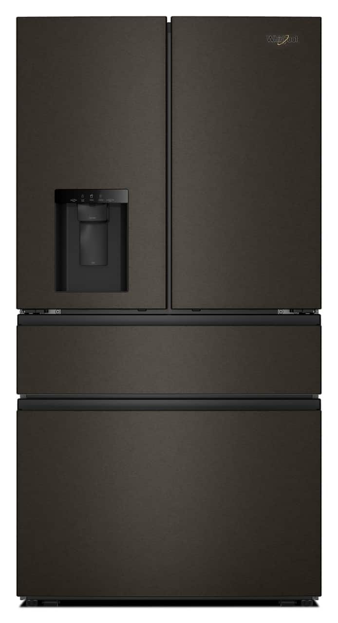 Whirlpool - 36 in. Wide 29 cu. ft. Family-Sized Capacity French Door Refrigerator with Flexible Temperature Drawer - Print Resist Blk Stnlss