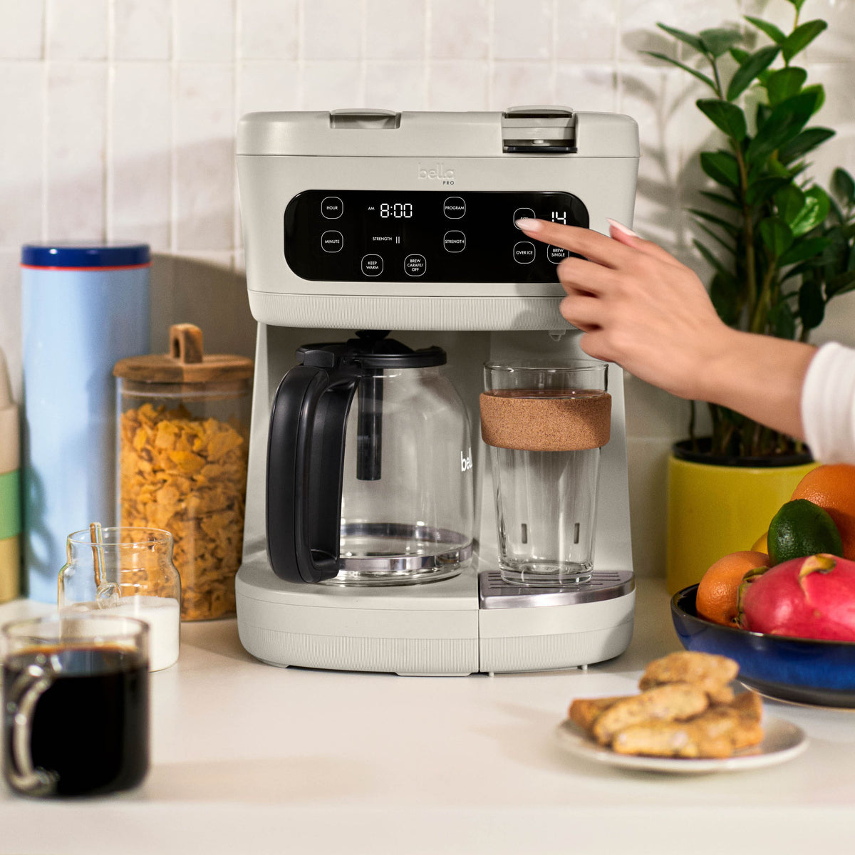 bella PRO - MultiBrew 12-Cup Drip & Single-Serve Coffee Maker - Oatmilk