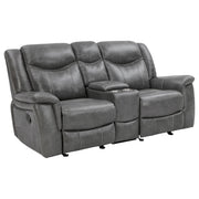 Carmen - Cool Motion Loveseat With Storage, With Reclining Function And Built In Storage - Gray