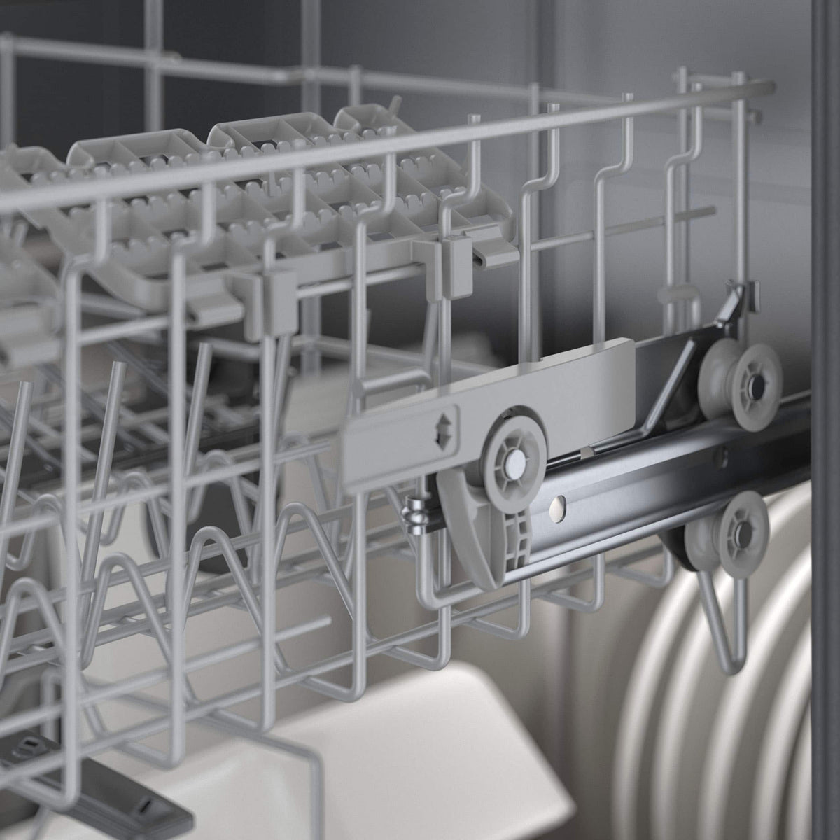 Bosch - 300 Series 24" Front Control Smart Built-In Stainless Steel Tub Dishwasher with 3rd Rack and AquaStop Plus, 46 dBA - Stainless Steel
