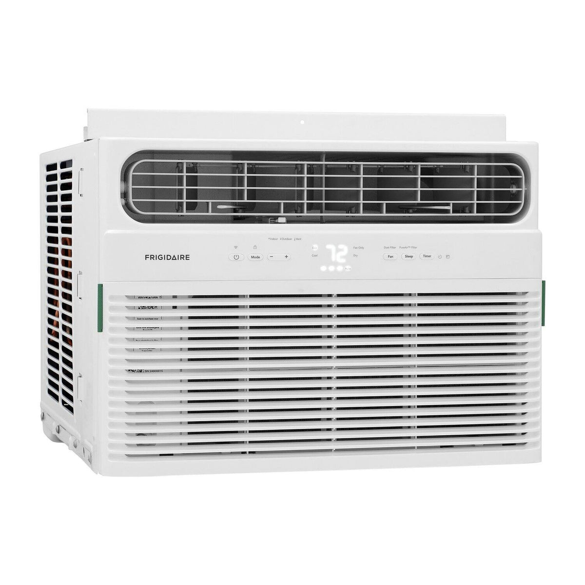 Frigidaire - 115V 14,000 BTU 700 Sq. Ft. Smart Window Air Conditioner with Remote - White