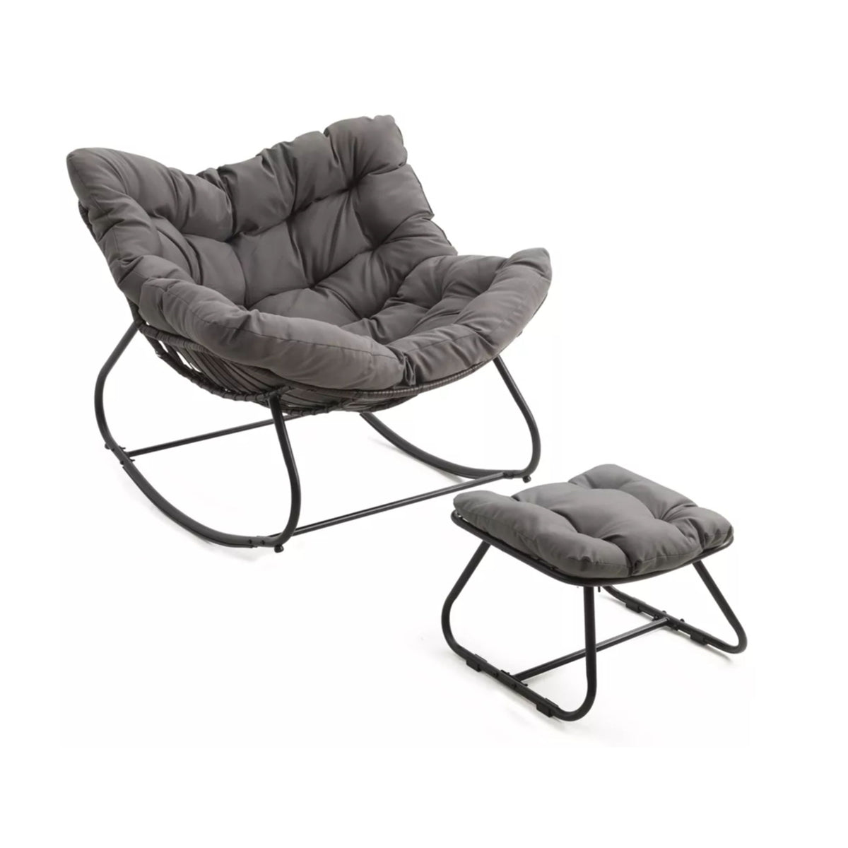 Egg Rocking Chair With Ottoman