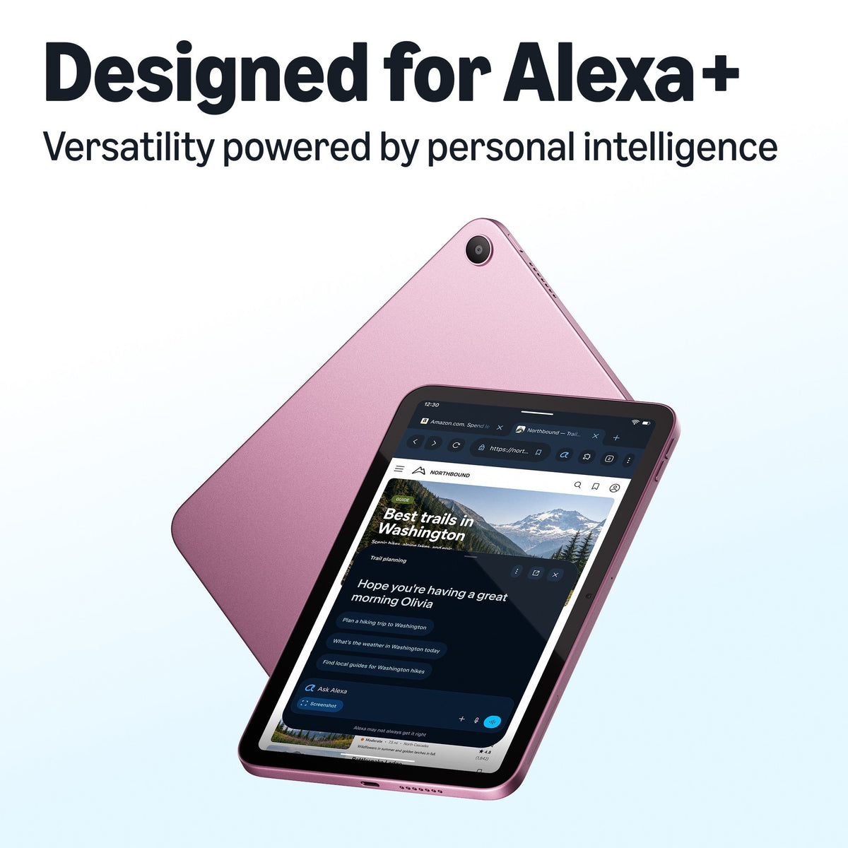 Amazon - Alexa Tablet 8 (all-new), 4GB RAM, 64GB, 8.7″ tablet with vivid display, All-day battery, Designed for Alexa+ - Rosette