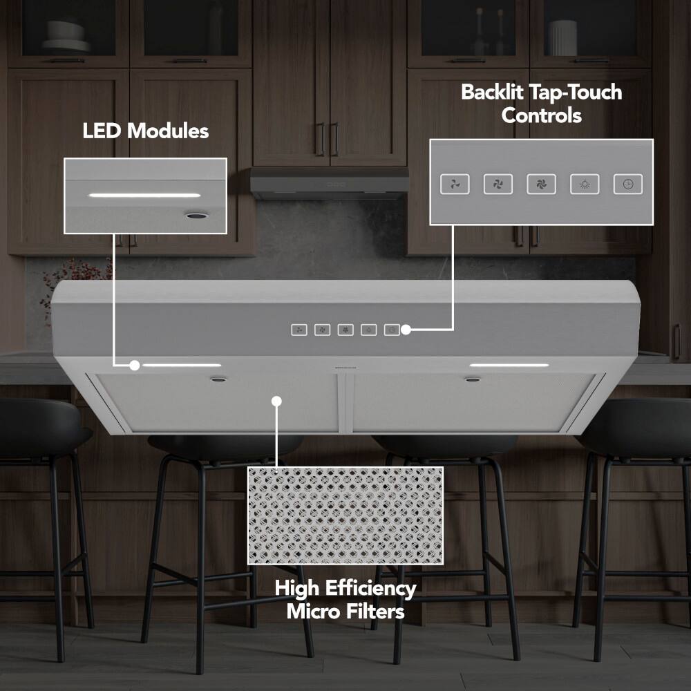 Broan - 36 inches - Convertible - Under cabinet Range Hood - Stainless Steel