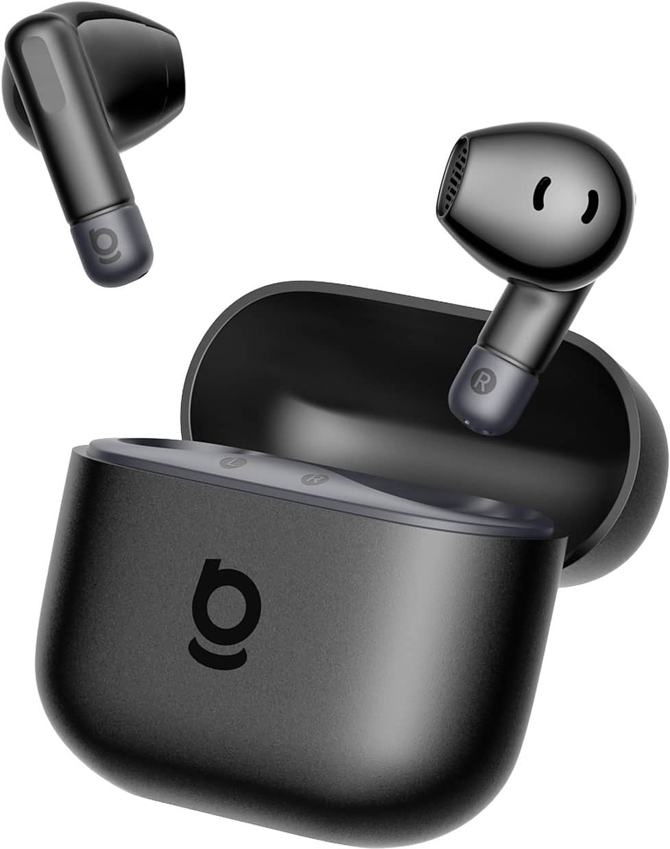 Baseus - Bass BS2 Lite True Wireless Earbuds - Bluetooth 6.0,4-Mic AI ENC,40-Hour Battery,Comfortable Fit - Black