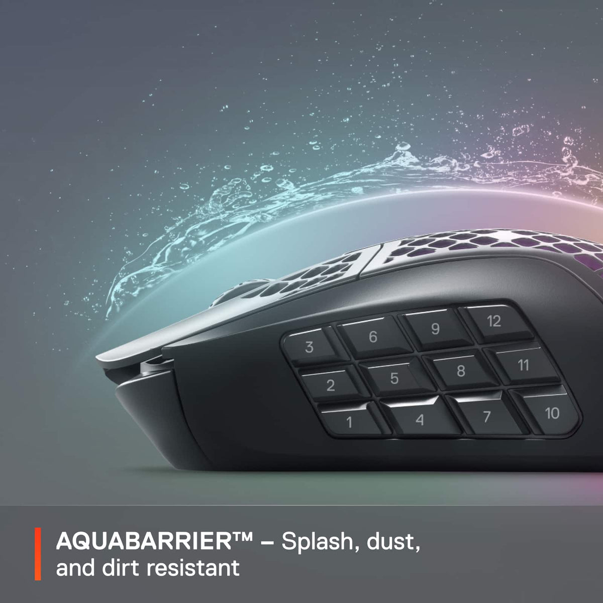 SteelSeries - Aerox 9 Wireless Ultra Lightweight Honeycomb Water Resistant RGB Optical Gaming Mouse With 18 Programmable Buttons - Wireless - Black