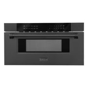 ZLINE - 30 in. 1.2 cu. ft. Built-in Microwave Drawer - Black Stainless Steel
