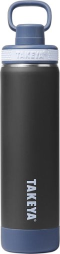 Takeya - Sport 22-oz. Soft-Touch Leakproof Water Bottle with Spout Lid - Dark Era
